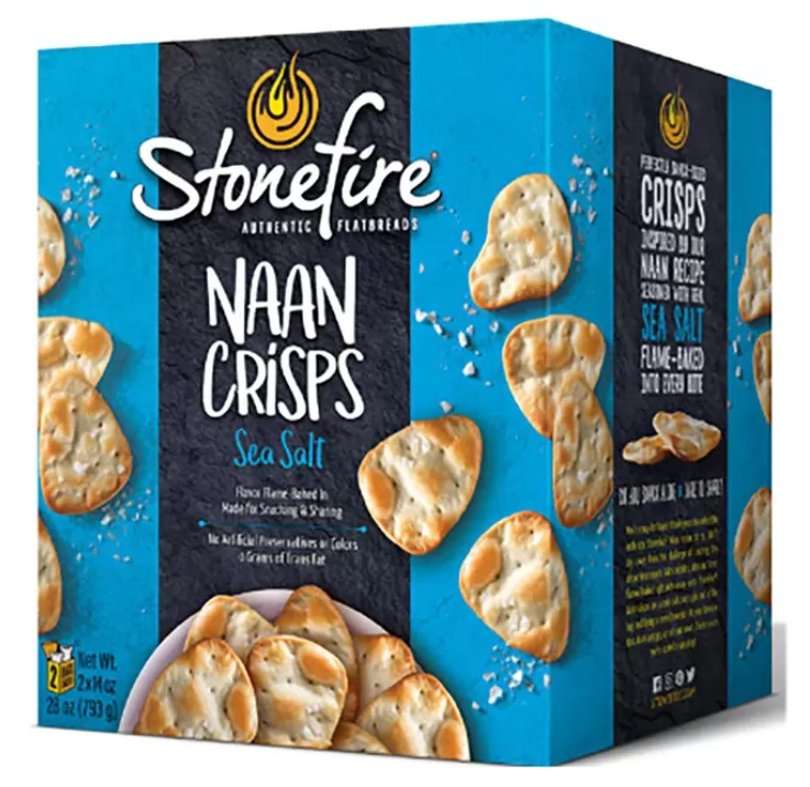 Stonefire Sea Salt Naan Crisps, 2 x 397g